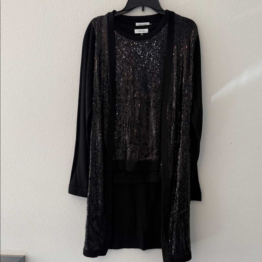Calvin Klein Black Sequin Twin Set